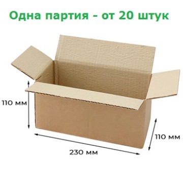 Четырехклапанная коробка 230*110*110 мм Т-23, 20 штук  - купить в Москве оптом от производителя - ТорнадоЛого